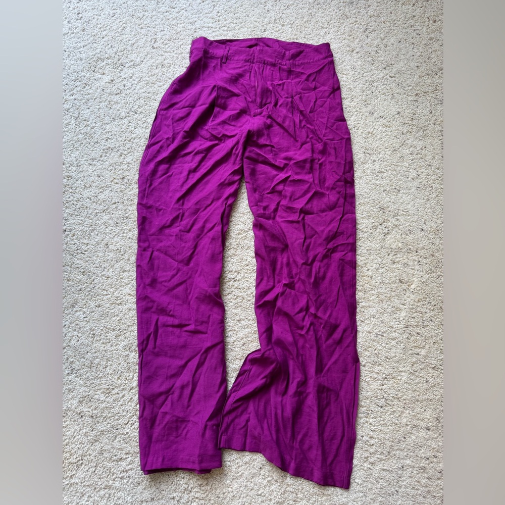 SHEIN Bold Purple Wide Leg Pants Tall